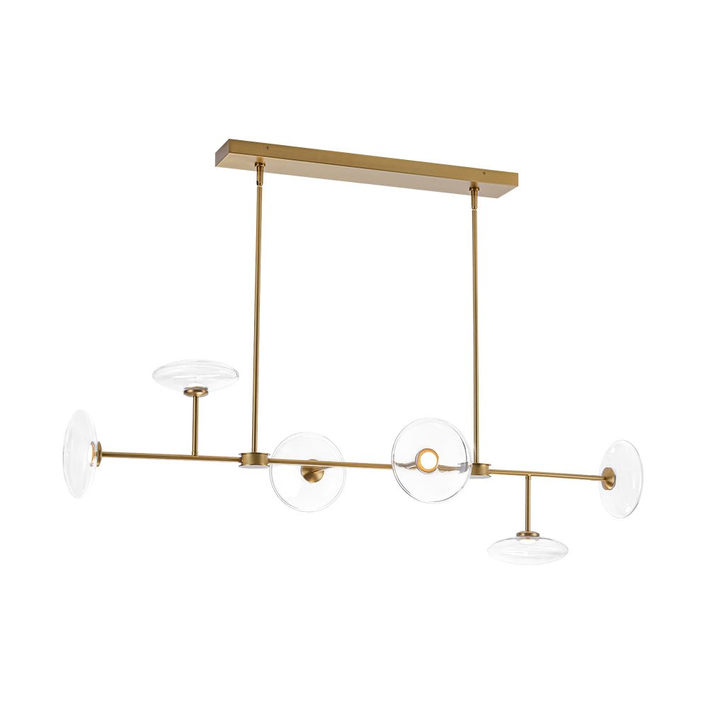 Vatnuvum Modern Dimmable LED Linear Clear Glass Chandelier