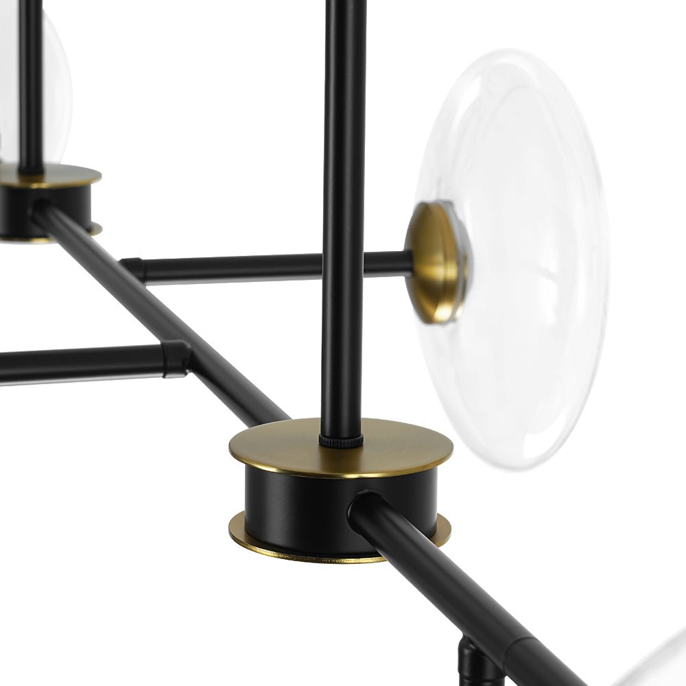 Vatnuvum Modern Dimmable LED Linear Clear Glass Chandelier