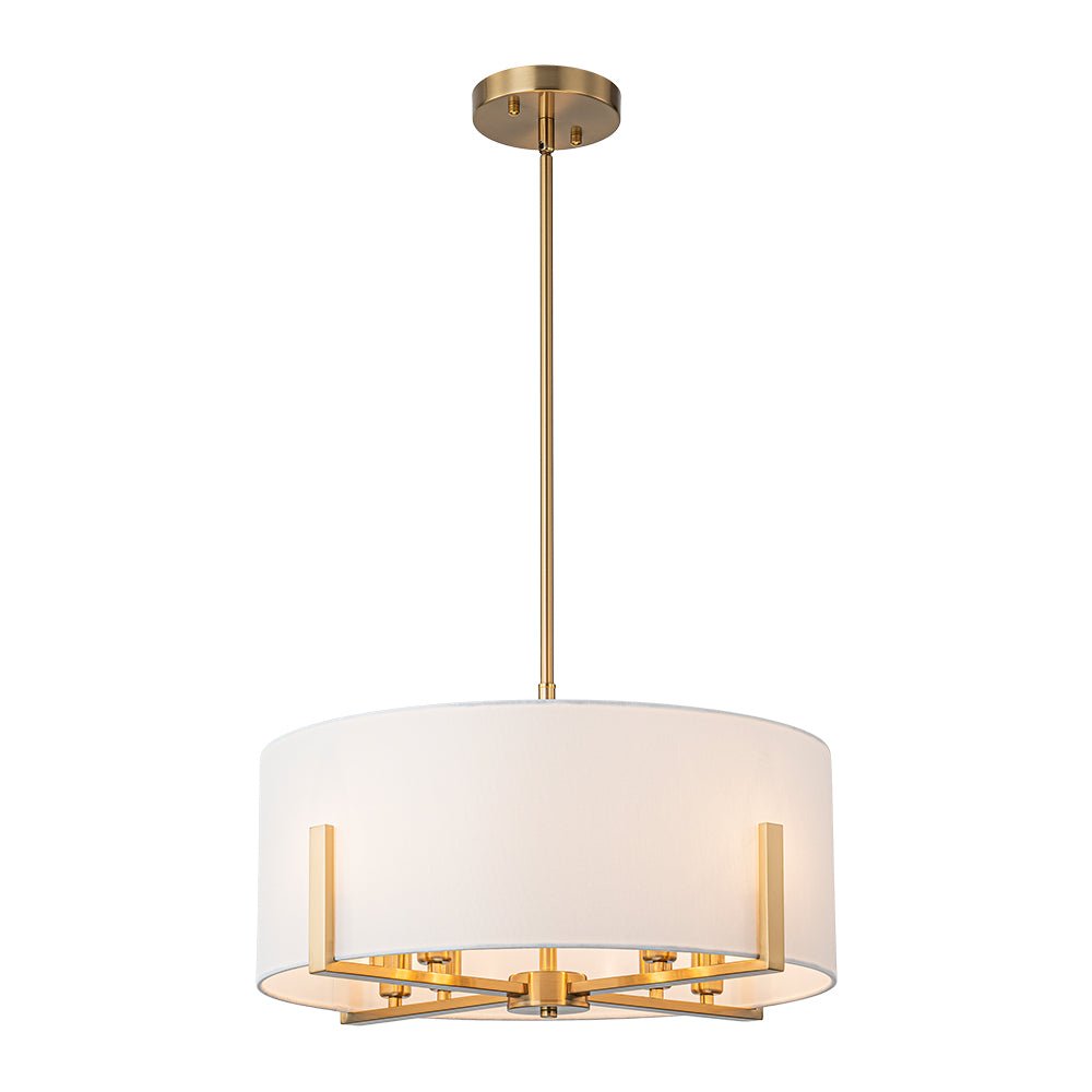 Angsl Modern Drum Cage Fabric Chandelier