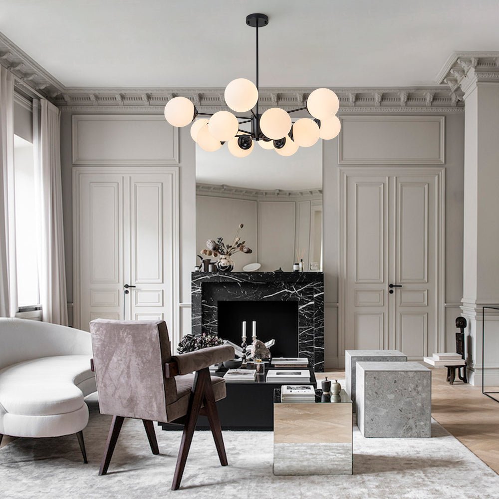 Fyrsta Modern Sputnik Opal Glass Chandelier
