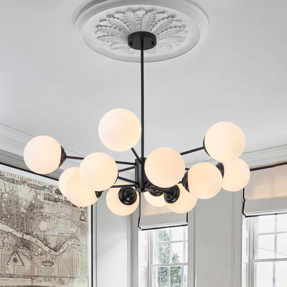Fyrsta Modern Sputnik Opal Glass Chandelier