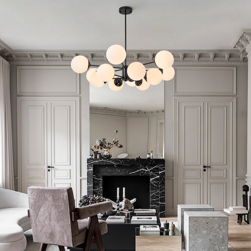 Fyrsta Modern Sputnik Opal Glass Chandelier