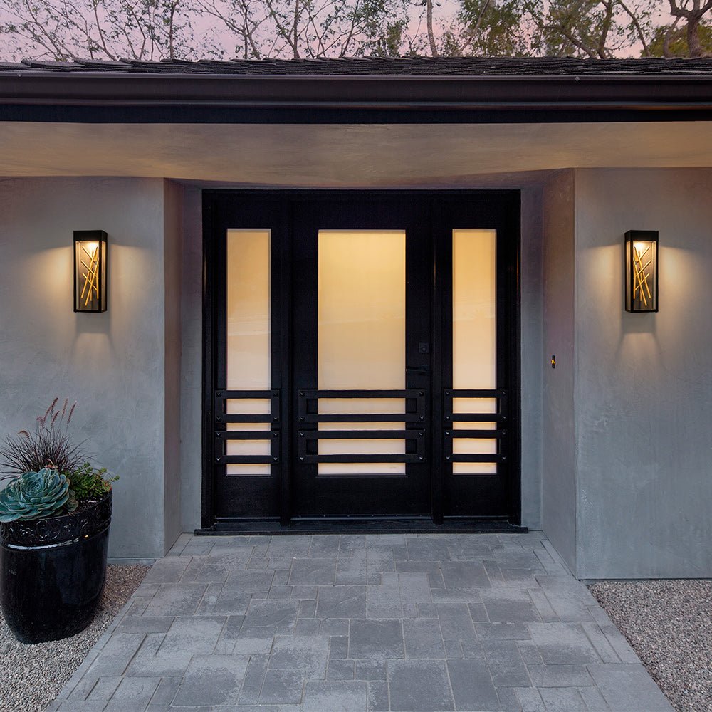 Waegnuvox Modern Rectangular Box Outdoor Metal Wall Sconce