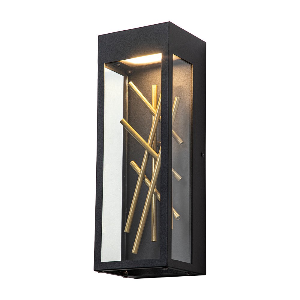 Waegnuvox Modern Rectangular Box Outdoor Metal Wall Sconce