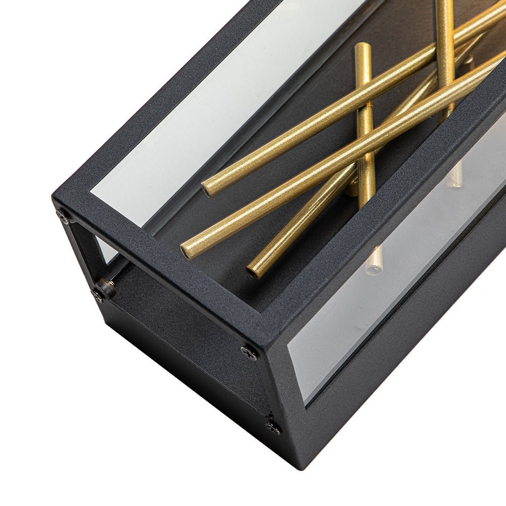 Waegnuvox Modern Rectangular Box Outdoor Metal Wall Sconce