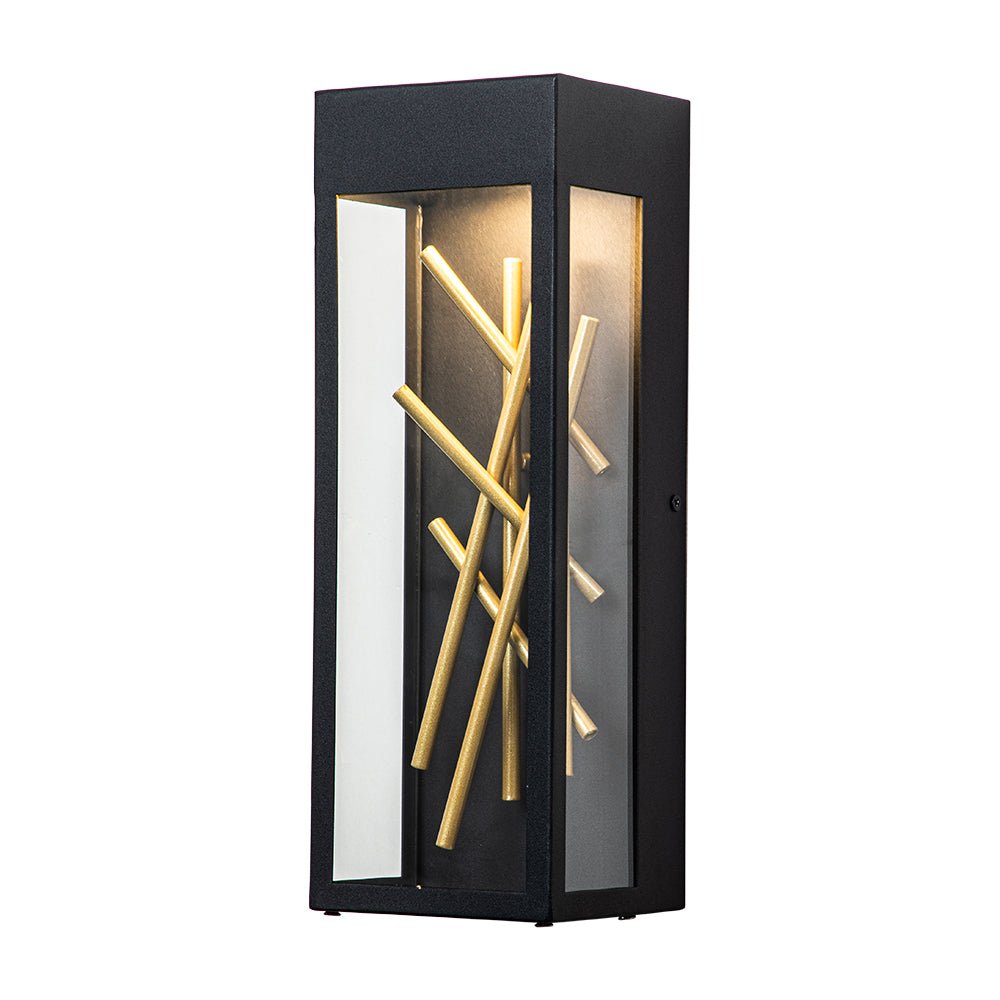 Waegnuvox Modern Rectangular Box Outdoor Metal Wall Sconce