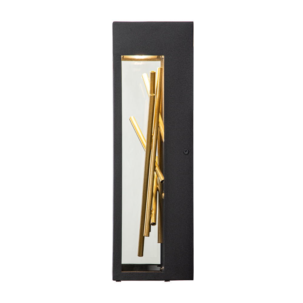 Waegnuvox Modern Rectangular Box Outdoor Metal Wall Sconce