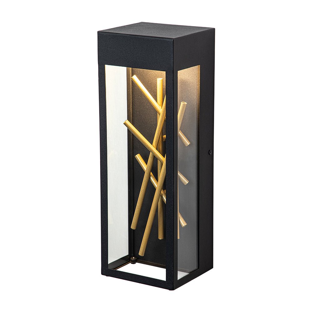 Waegnuvox Modern Rectangular Box Outdoor Metal Wall Sconce