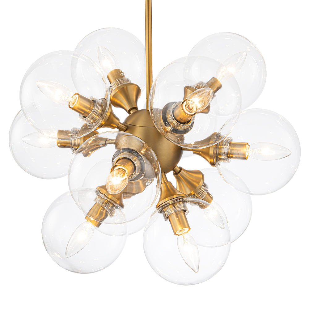 Zoruvium Modern Cluster Globe Bubble Glass Chandelier - Lamp Copper