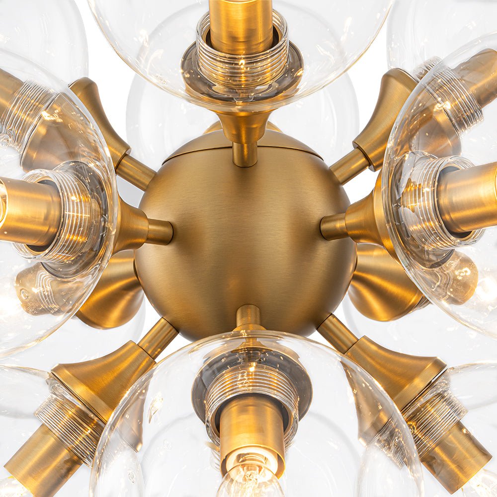Zoruvium Modern Cluster Globe Bubble Glass Chandelier - Lamp Copper