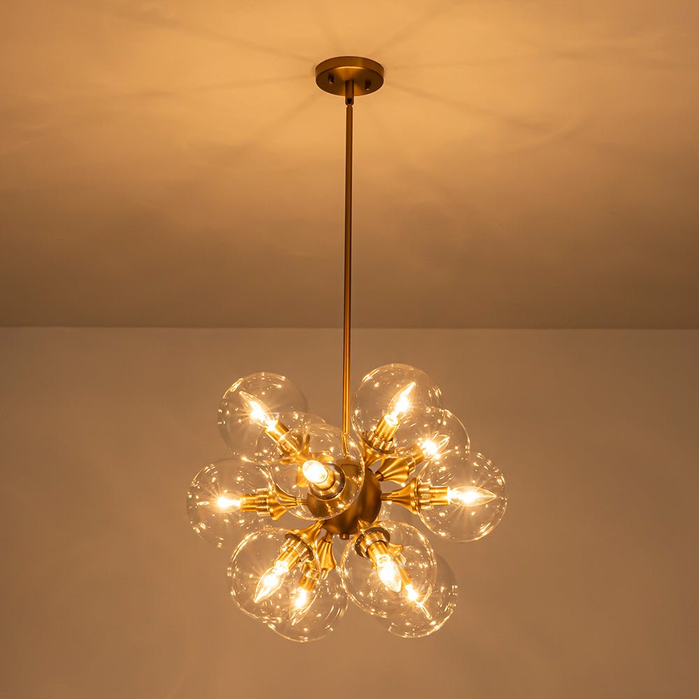 Zoruvium Modern Cluster Globe Bubble Glass Chandelier - Lamp Copper