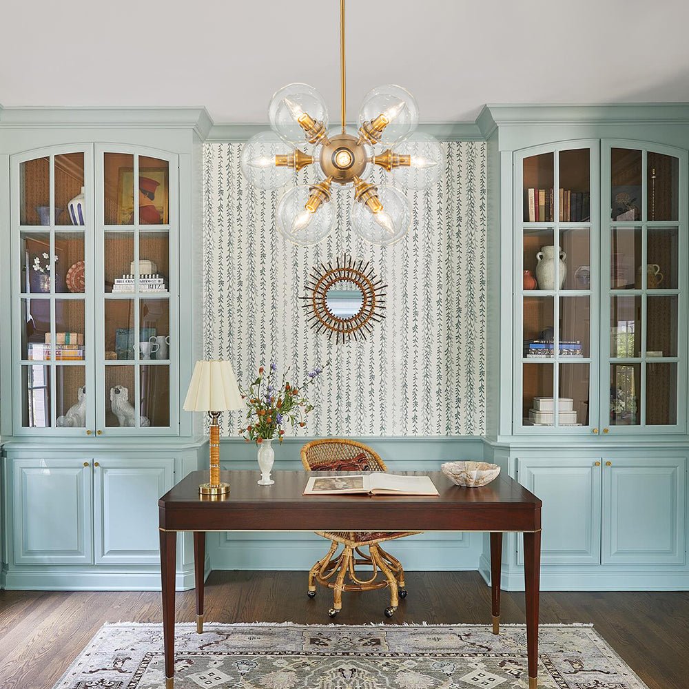 Zoruvium Modern Cluster Globe Bubble Glass Chandelier