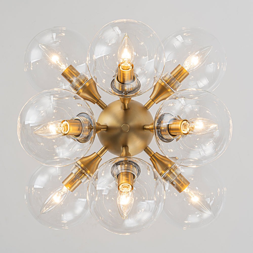 Zoruvium Modern Cluster Globe Bubble Glass Chandelier - Lamp Copper