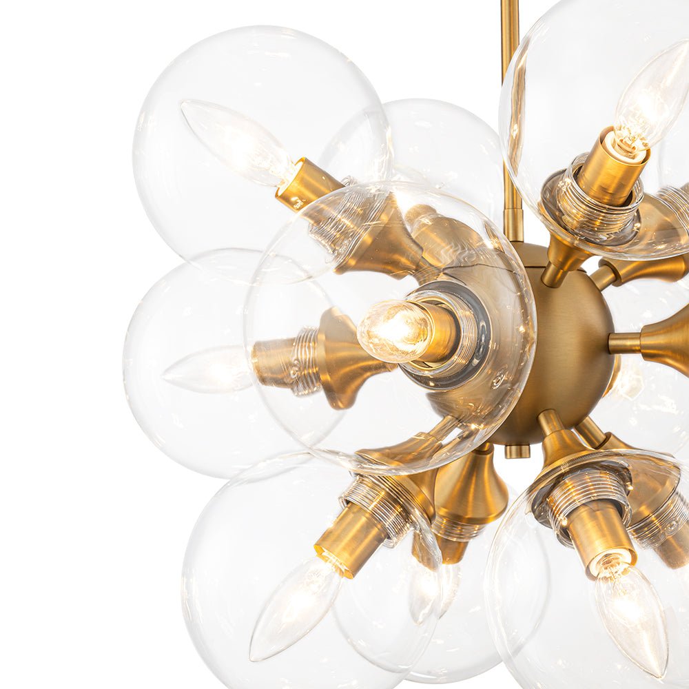 Zoruvium Modern Cluster Globe Bubble Glass Chandelier - Lamp Copper