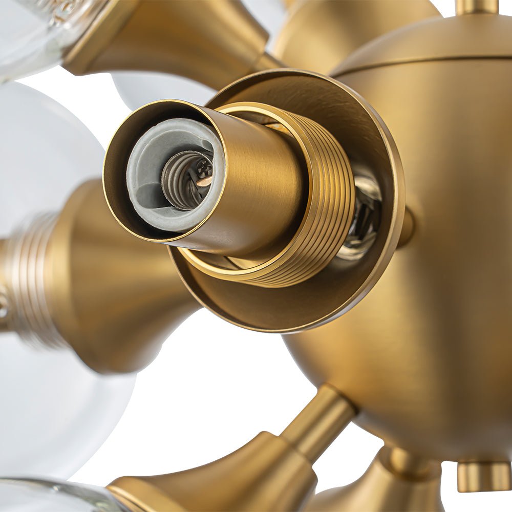 Zoruvium Modern Cluster Globe Bubble Glass Chandelier - Lamp Copper