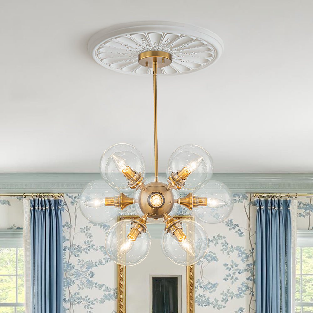 Zoruvium Modern Cluster Globe Bubble Glass Chandelier - Lamp Copper