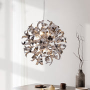 Vatnari Modern Ribbon Chrome Blast Metal Pendant Light