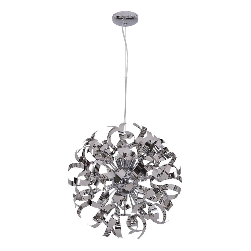 Vatnari Modern Ribbon Chrome Blast Metal Pendant Light