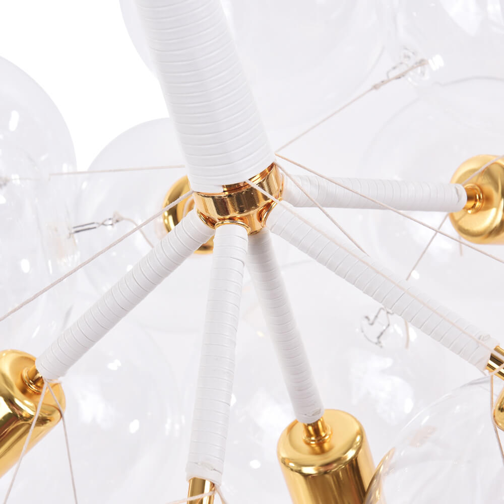 Evoke Modern Bubble Glass Chandelier / Semi Flush