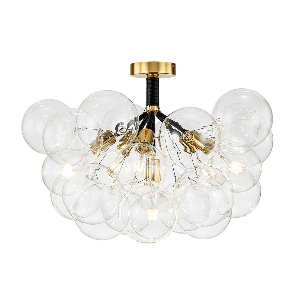 Evoke Modern Bubble Glass Chandelier / Semi Flush