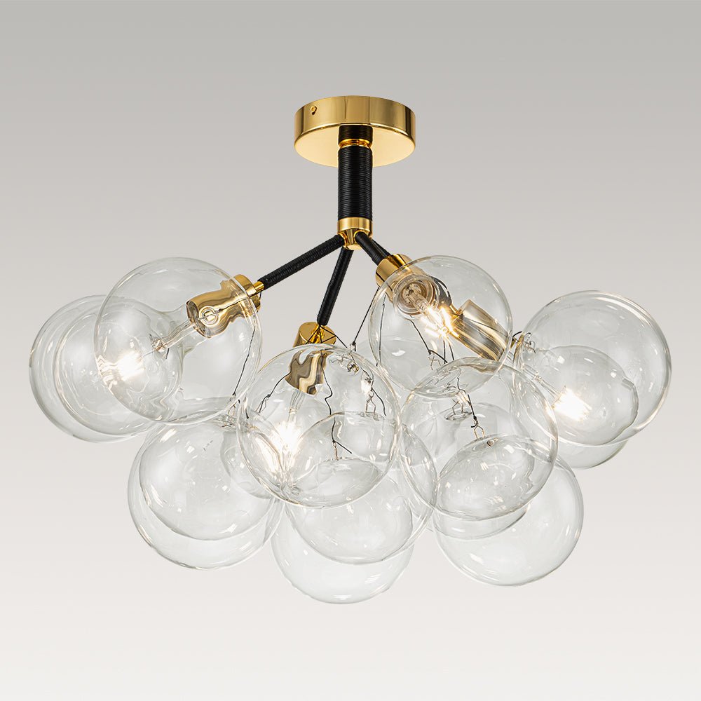 Evoke Modern Bubble Glass Chandelier / Semi Flush