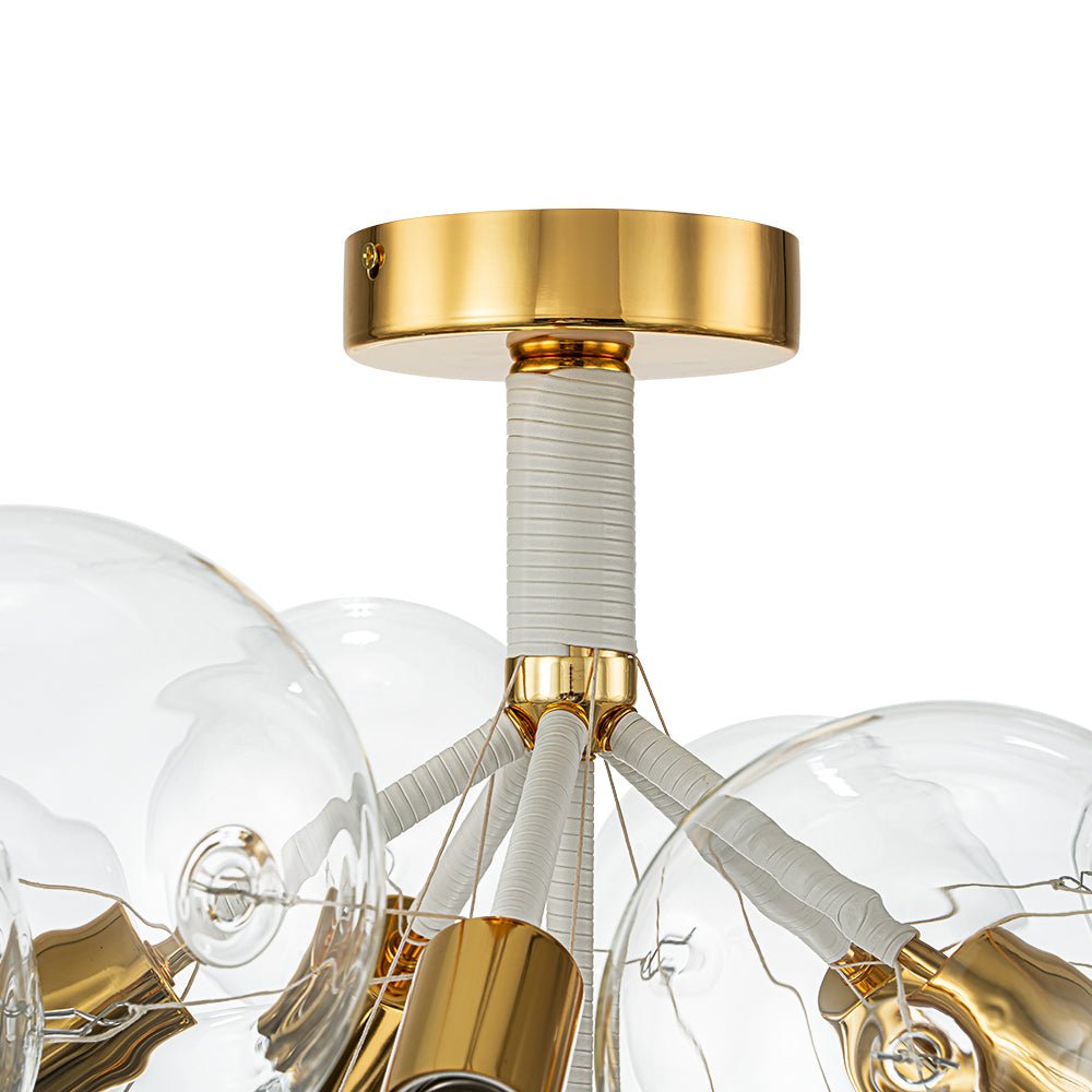 Evoke Modern Bubble Glass Chandelier / Semi Flush