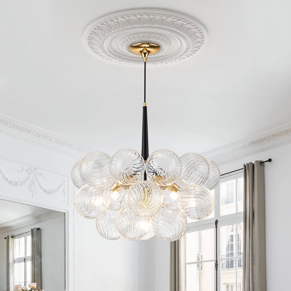 Valion Modern Globe Bubble Glass Chandelier