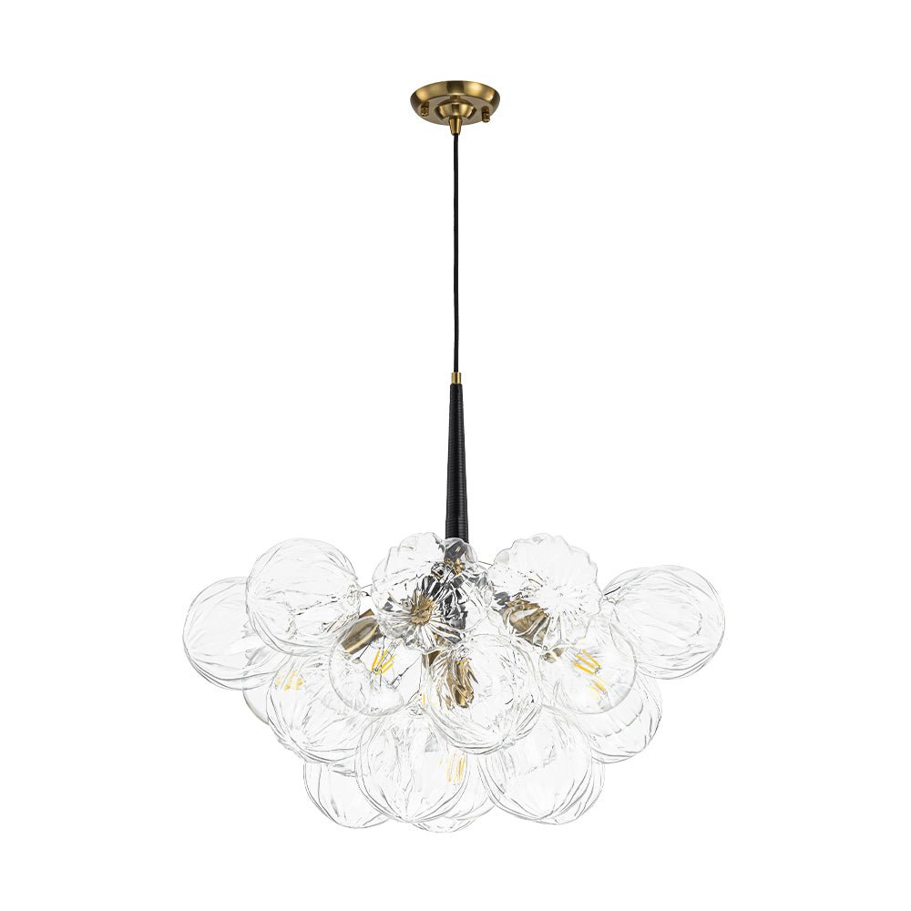 Zoruvyr Modern Cluster Sculpture Texture Glass Globe Bubble Chandelier