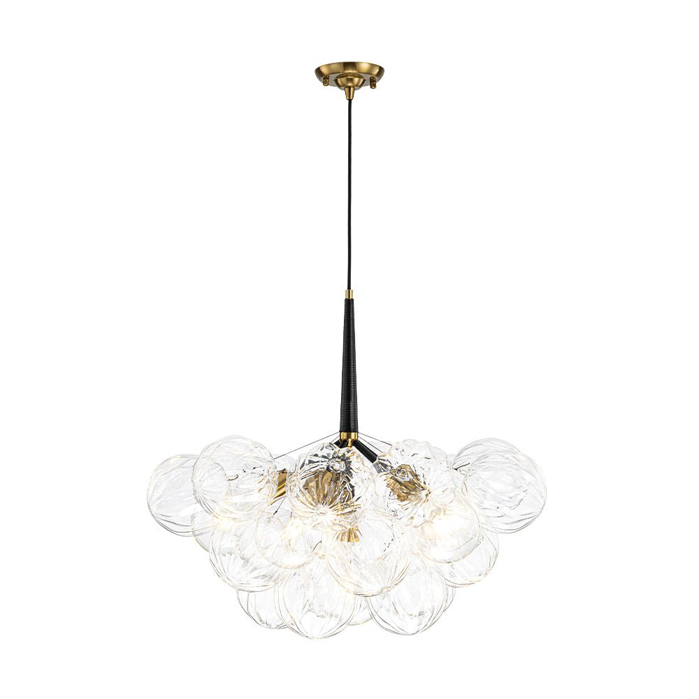 Zoruvyr Modern Cluster Sculpture Texture Glass Globe Bubble Chandelier
