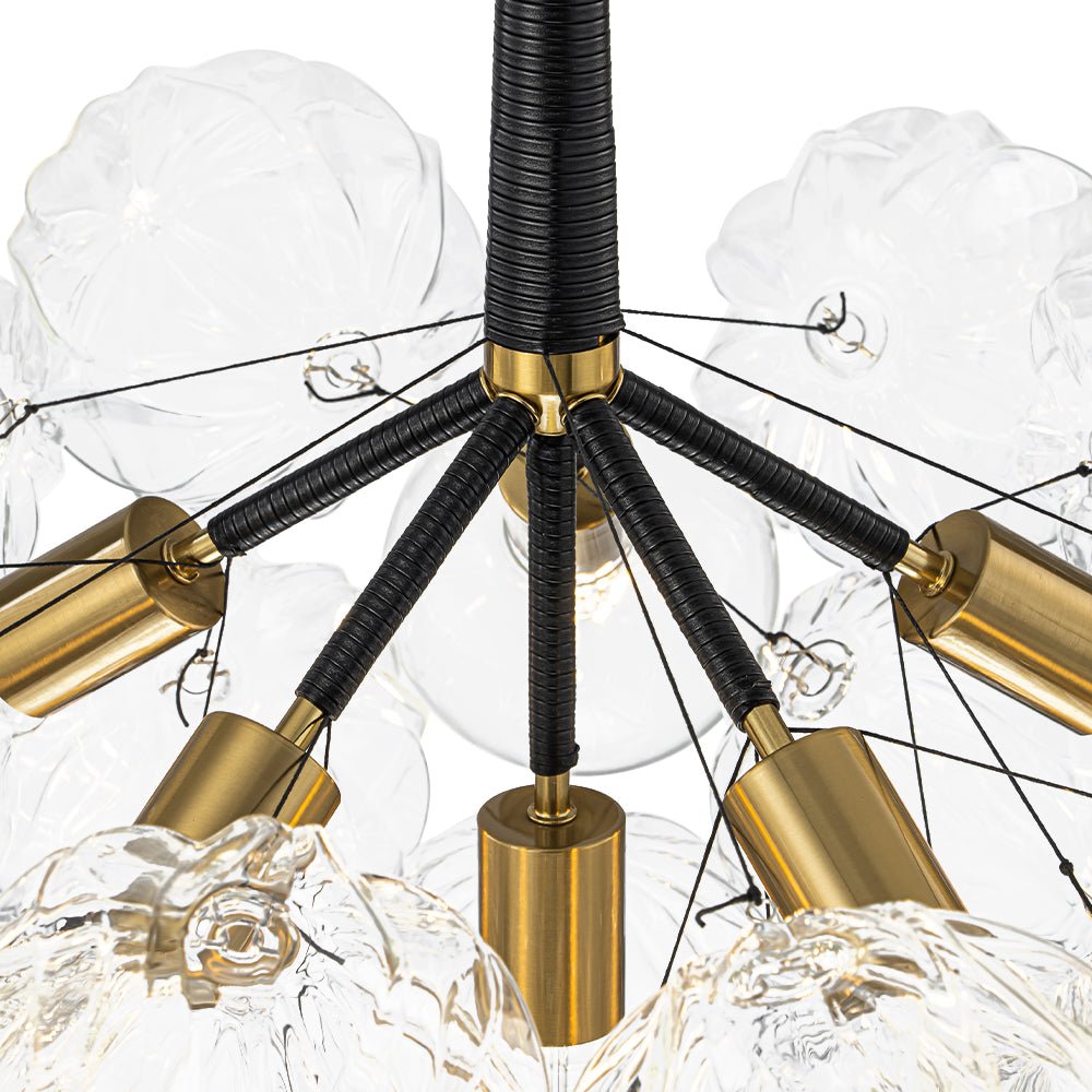 Zoruvyr Modern Cluster Sculpture Texture Glass Globe Bubble Chandelier