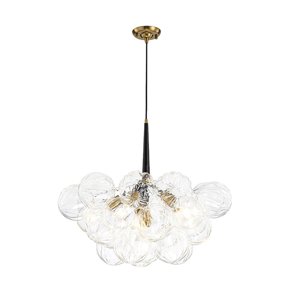 Zoruvyr Modern Cluster Sculpture Texture Glass Globe Bubble Chandelier