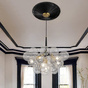Zoruvyr Modern Cluster Sculpture Texture Glass Globe Bubble Chandelier