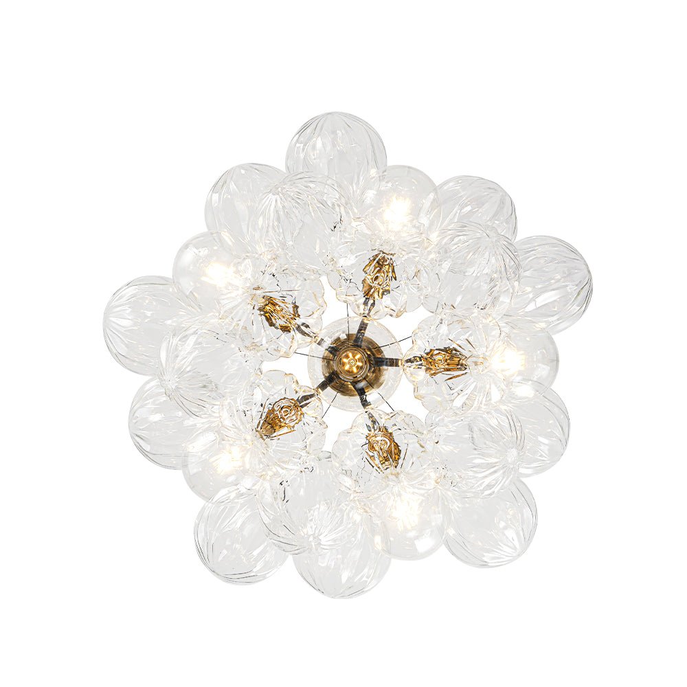 Zoruvyr Modern Cluster Sculpture Texture Glass Globe Bubble Chandelier