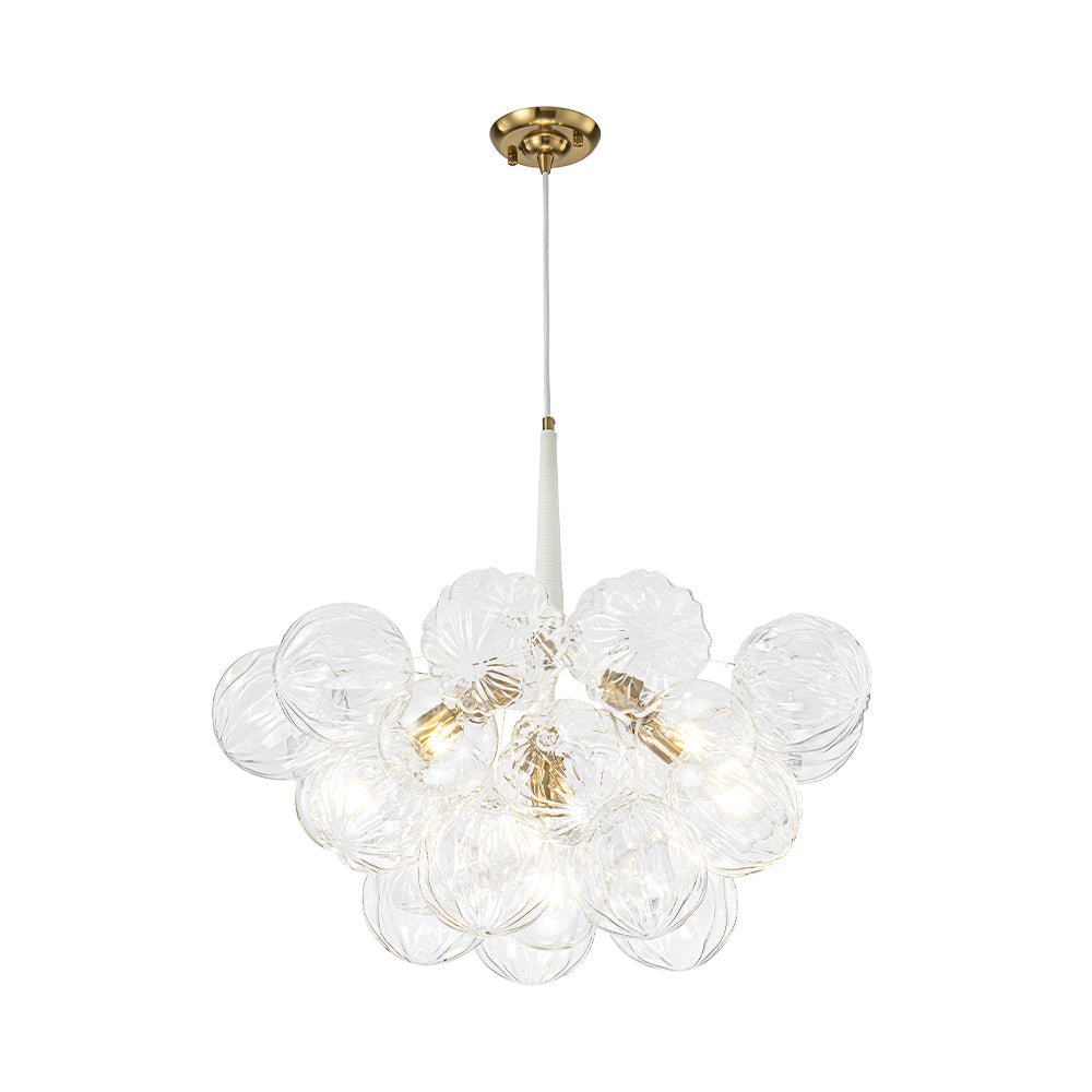 Zoruvyr Modern Cluster Sculpture Texture Glass Globe Bubble Chandelier