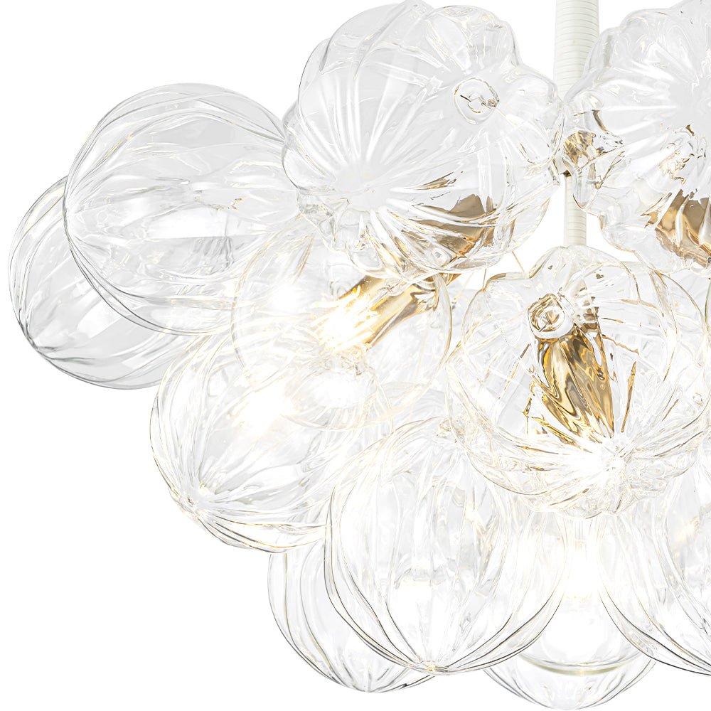 Zoruvyr Modern Cluster Sculpture Texture Glass Globe Bubble Chandelier