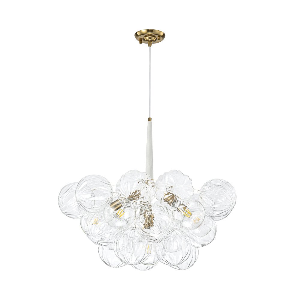 Zoruvyr Modern Cluster Sculpture Texture Glass Globe Bubble Chandelier
