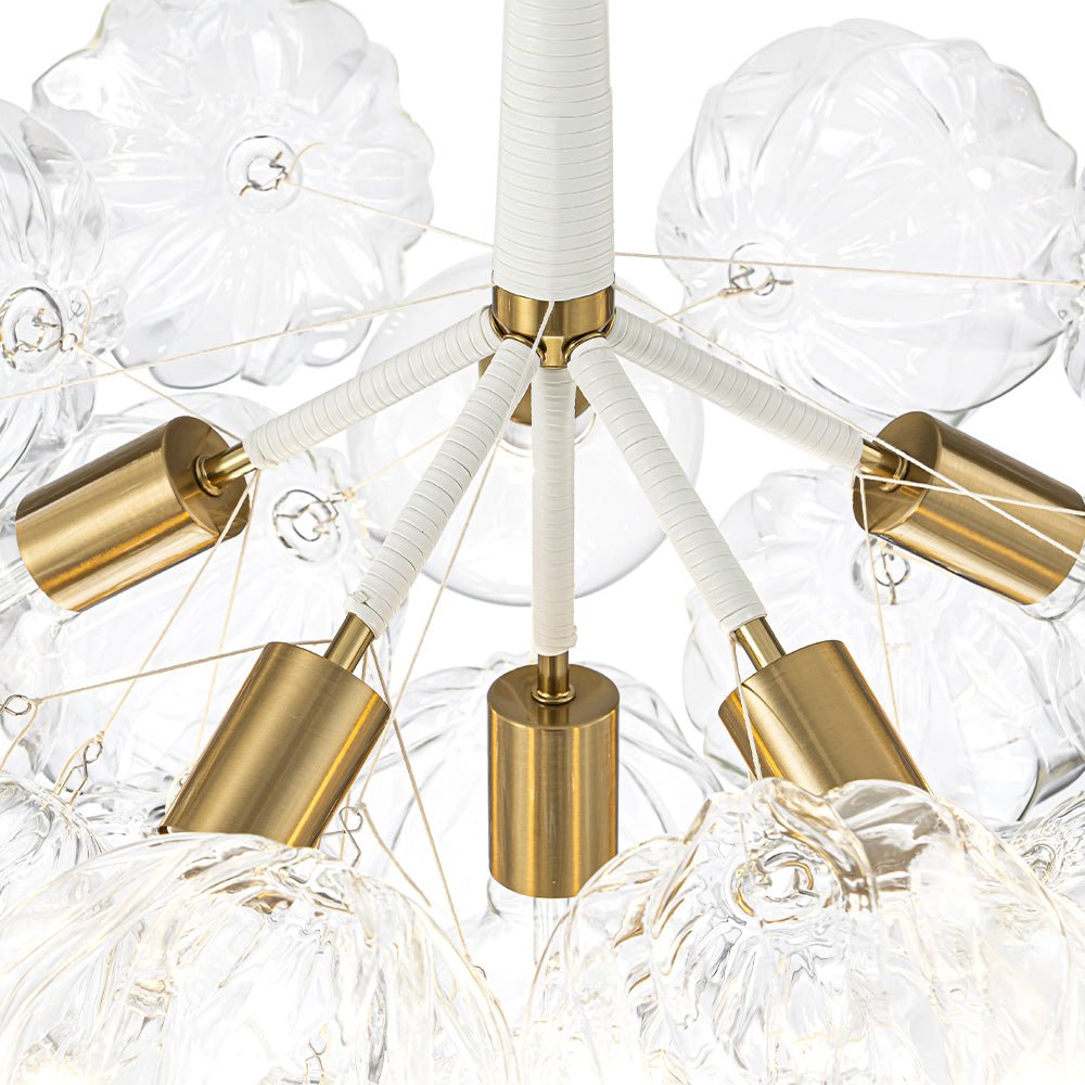 Zoruvyr Modern Cluster Sculpture Texture Glass Globe Bubble Chandelier