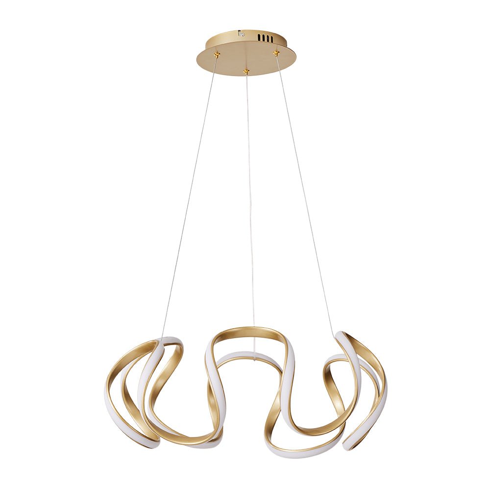 Ulfuvya Modern Dimmable LED Twist Metal Pendant Light - Lamp Copper