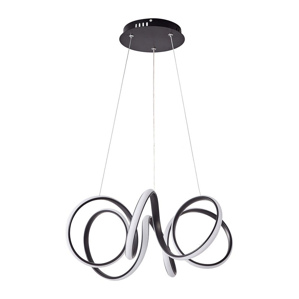 Ulfuvya Modern Dimmable LED Twist Metal Pendant Light - Lamp Copper