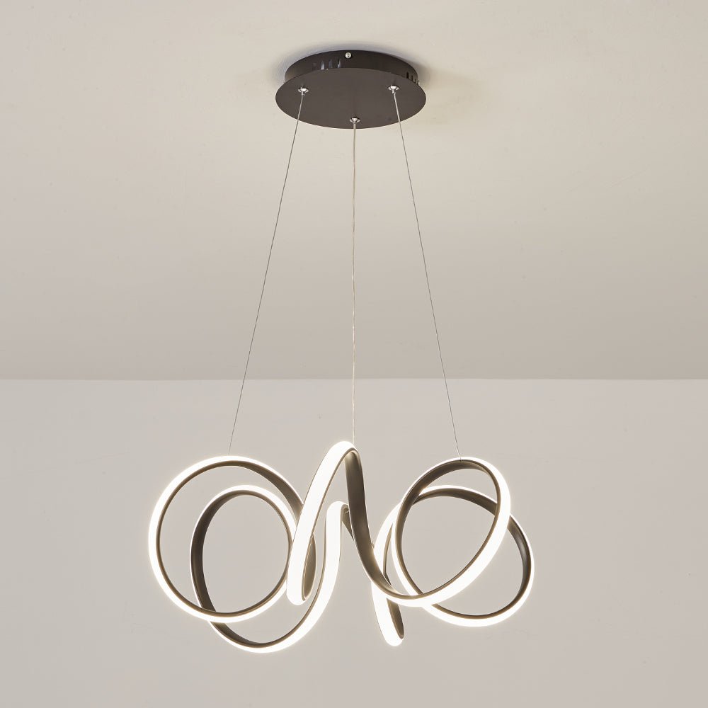 Ulfuvya Modern Dimmable LED Twist Metal Pendant Light - Lamp Copper