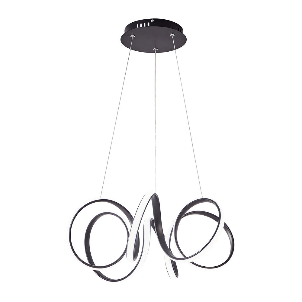 Ulfuvya Modern Dimmable LED Twist Metal Pendant Light - Lamp Copper