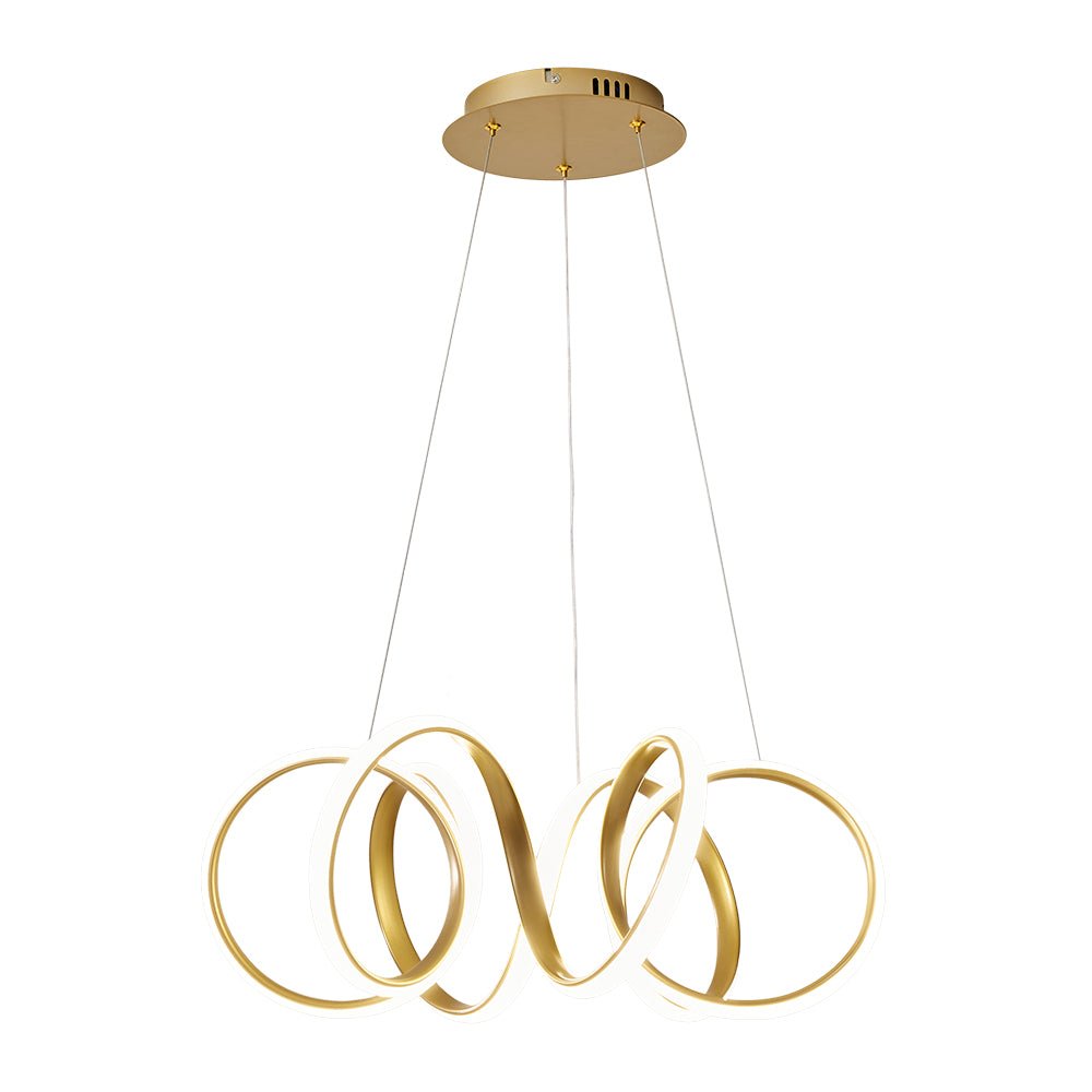 Ulfuvya Modern Dimmable LED Twist Metal Pendant Light - Lamp Copper