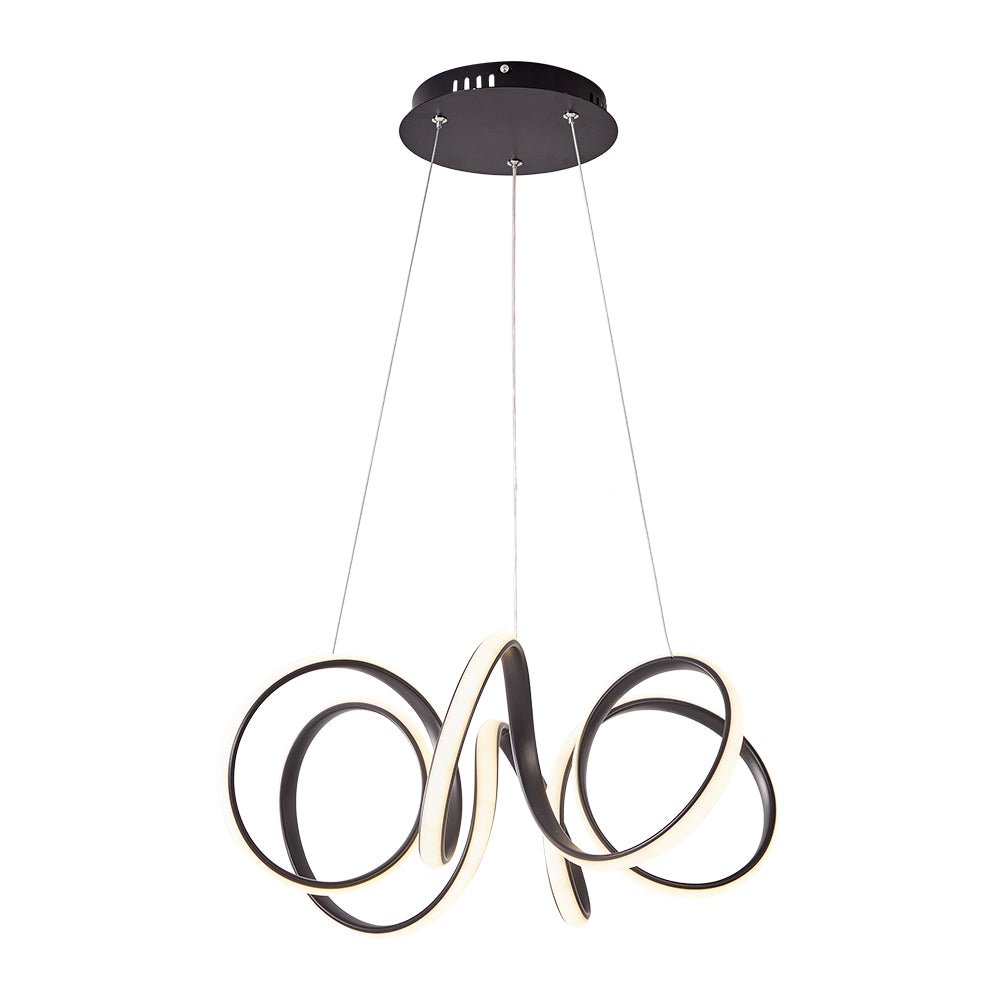 Ulfuvya Modern Dimmable LED Twist Metal Pendant Light - Lamp Copper