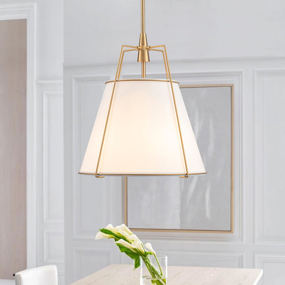 Seriva Modern Fabric Cage Pendant Light