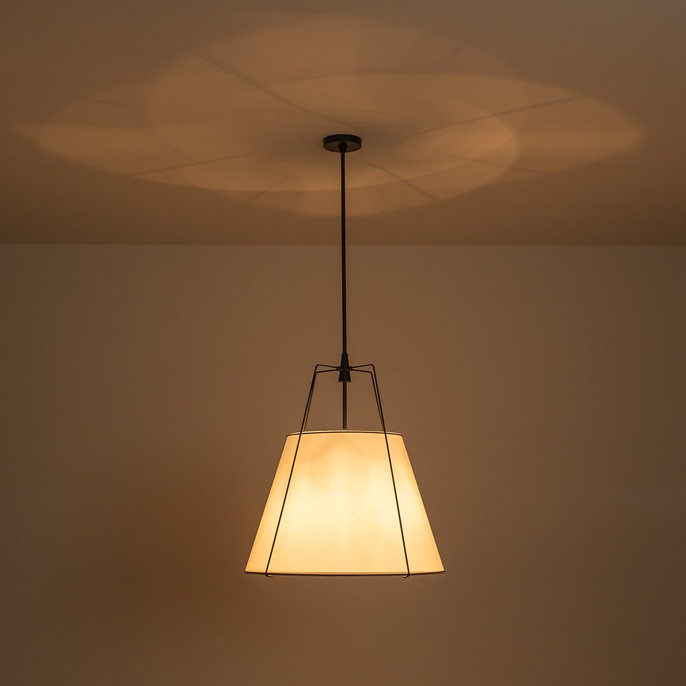 Seriva Modern Fabric Cage Pendant Light