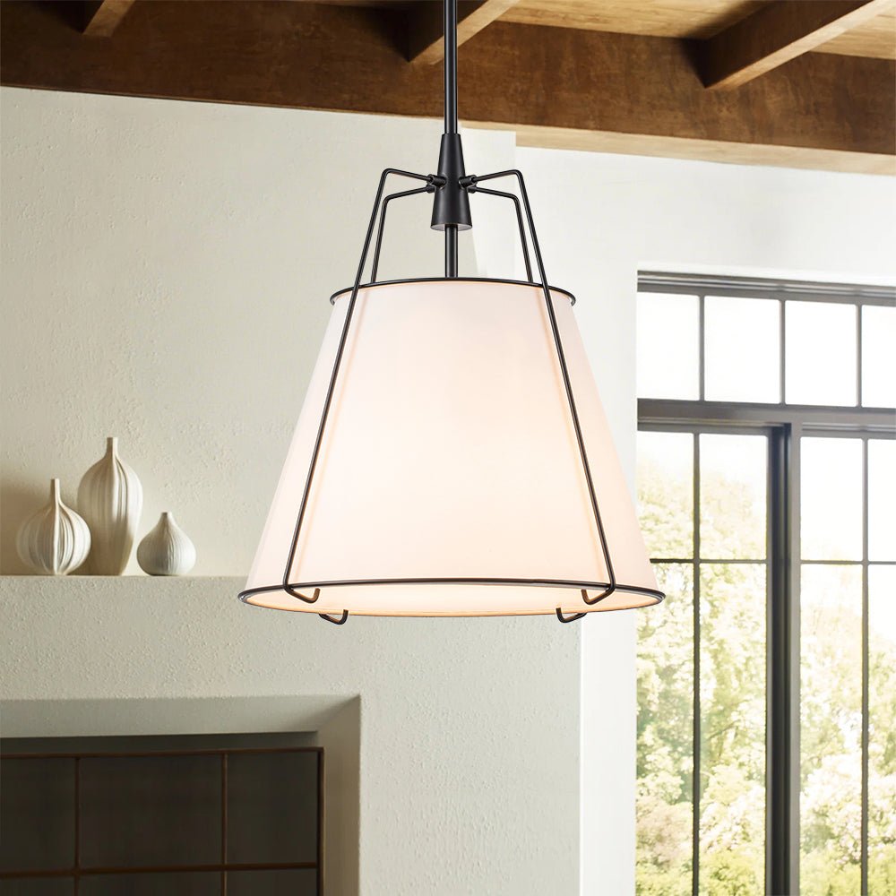 Seriva Modern Fabric Cage Pendant Light