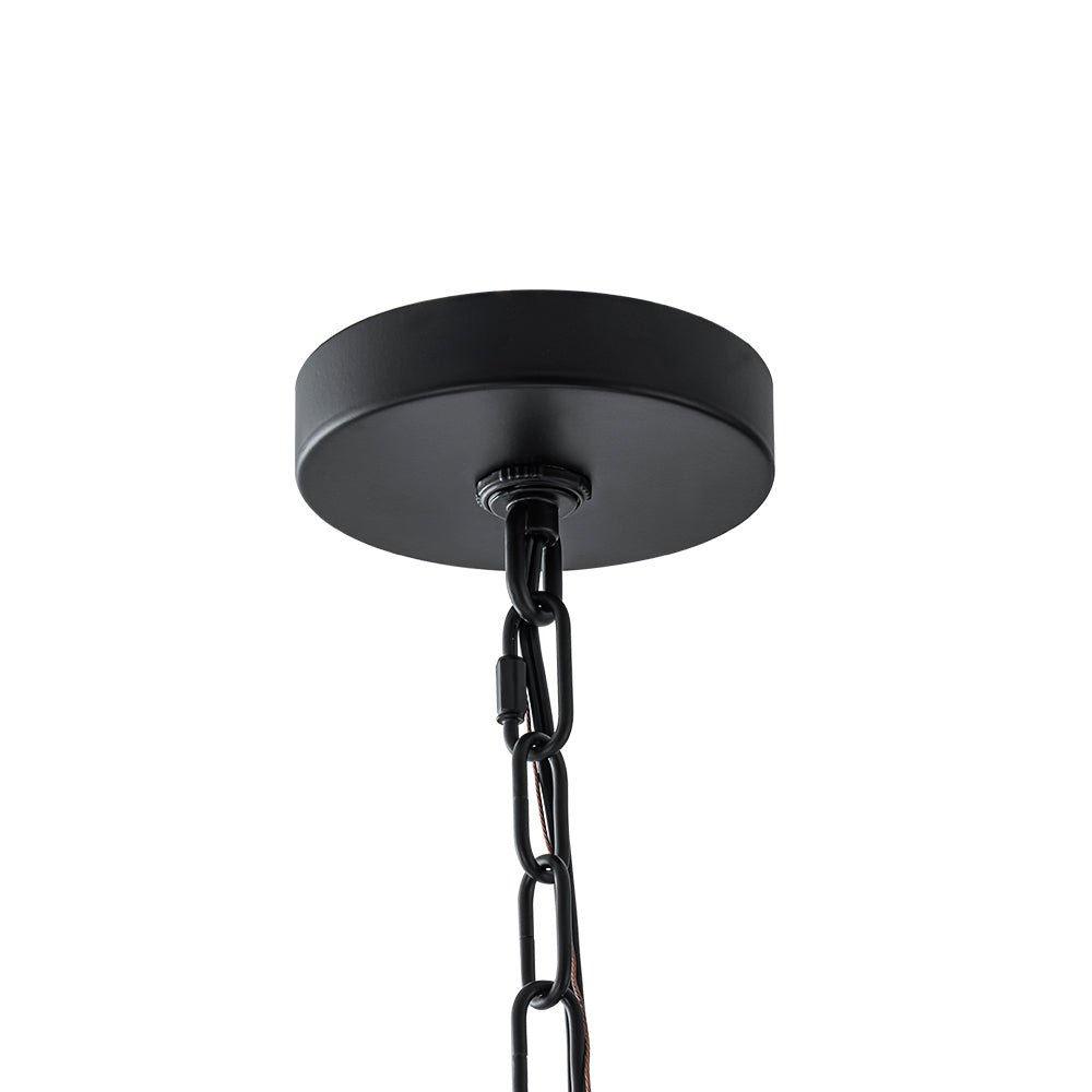 Dvaluva Modern Farmhouse Clear Large Glass Lantern Pendant Light