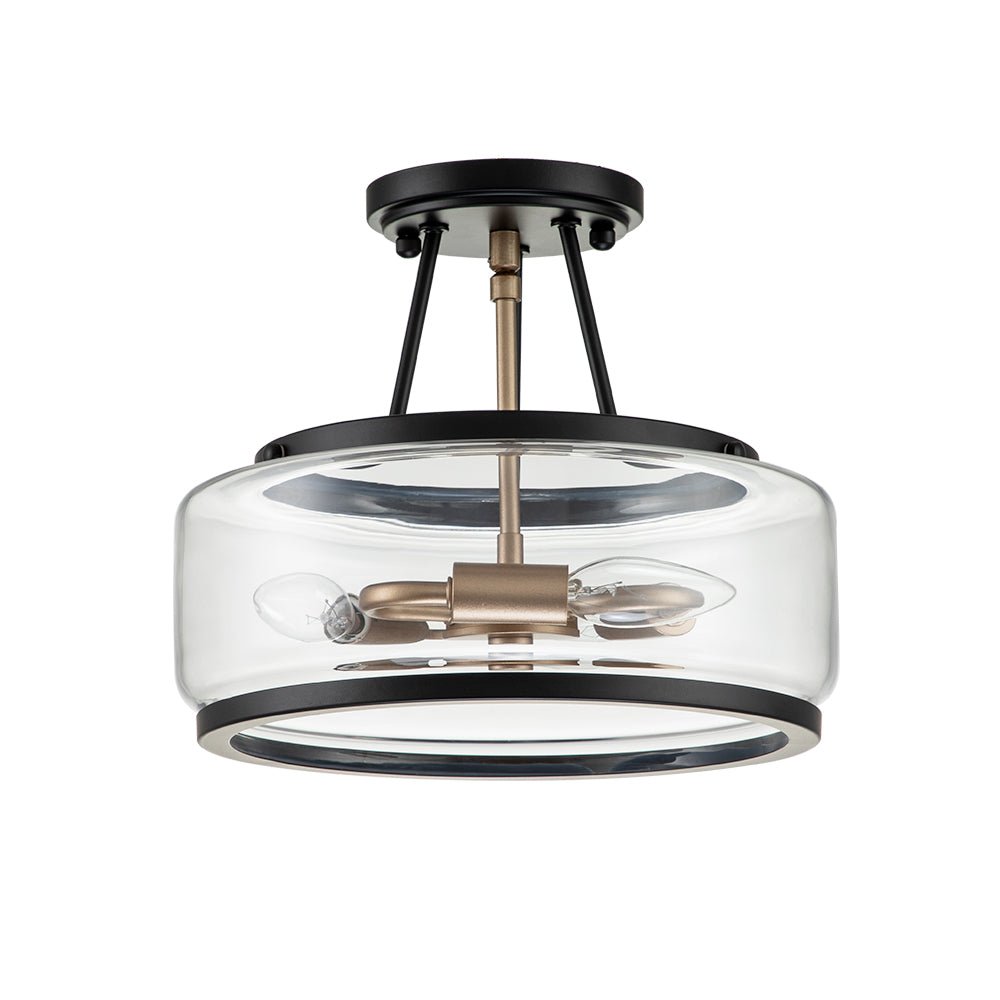 Vetria Modern Glass Semi Flush Mount Ceiling Light