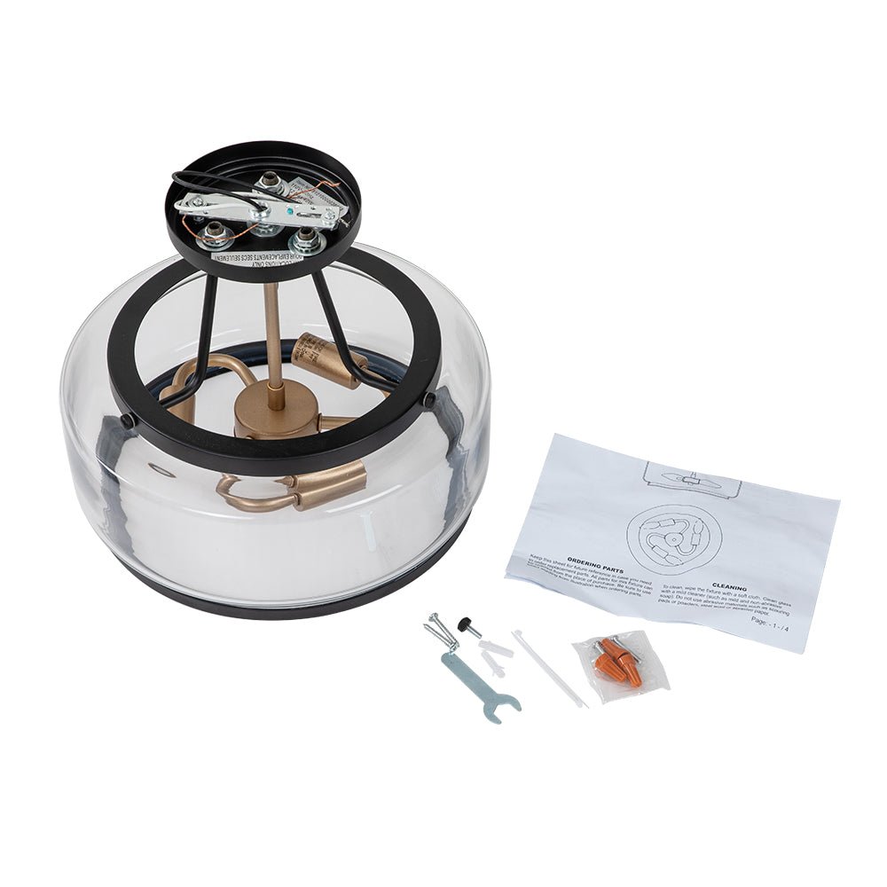 Vetria Modern Glass Semi Flush Mount Ceiling Light