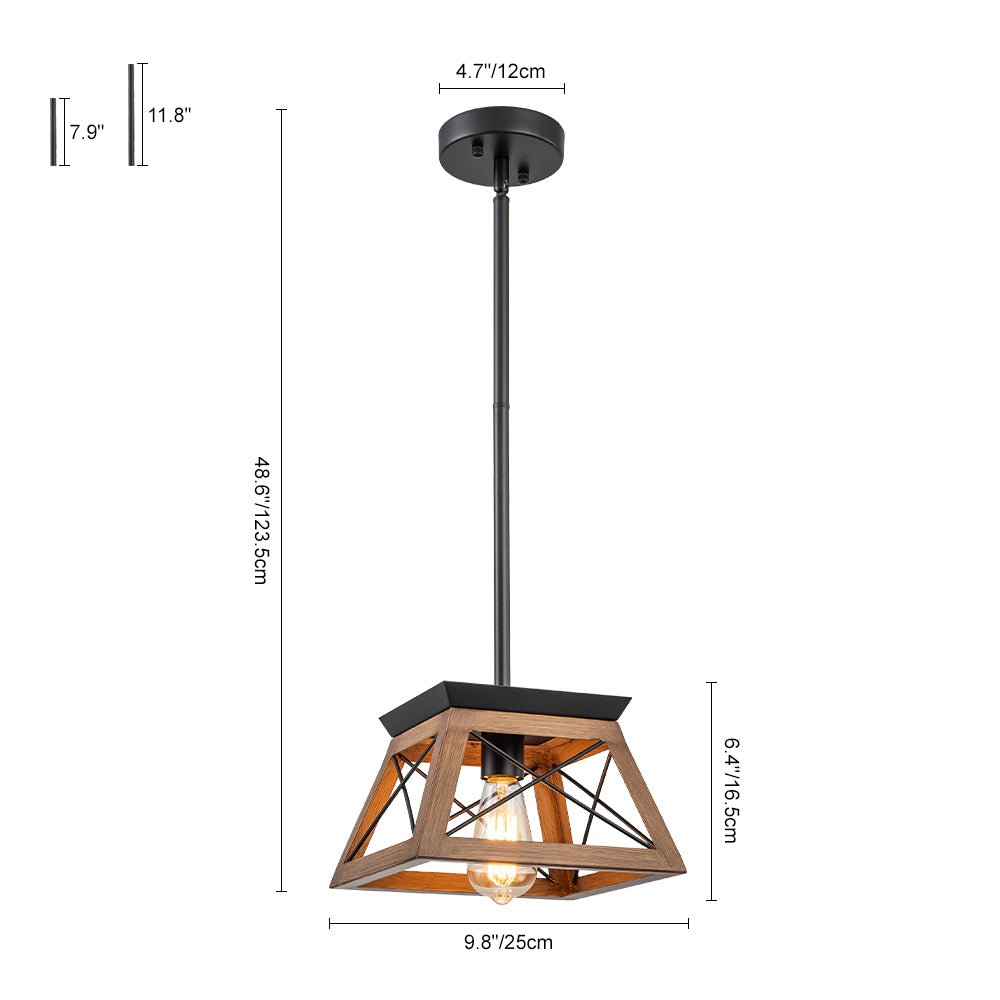 Ildar Modern Farmhouse Geometric Metal Pendant Light